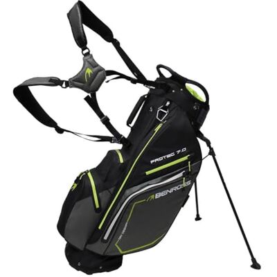 BENROSS By American Golf ProTec 7.0 Waterproof Golf Stand Bag – 14-Way Divider Lightweight Golf Carry Bag – All-Weather Performance Golf Club Bag with Automatic Stand System and Dual Adjustable Straps BENROSS By American Golf ProTec 7.0 Waterproof Golf Stand Bag – 14-Way Divider Lightweight Golf Carry Bag – All-Weather Performance Golf Club Bag with Automatic Stand System and Dual Adjustable Straps