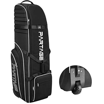 Partage Golf Travel Bag with Wheels, Golf Travel Case for Airlines, 900D Heavy Duty Oxford -Black Partage Golf Travel Bag with Wheels, Golf Travel Case for Airlines, 900D Heavy Duty Oxford -Black