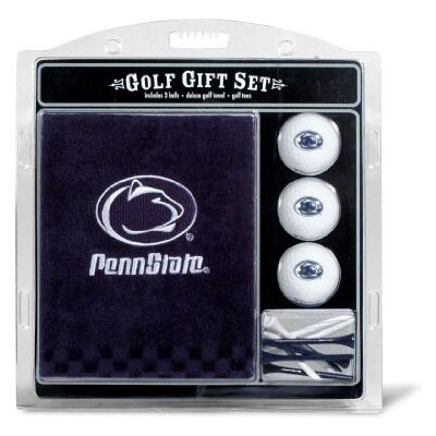 Team Golf NCAA Penn State Nittany Lions Gift Set: Embroidered Golf Towel, 3 Golf Balls, and 14 Golf Tees 2-3/4" Regulation, Tri-Fold Towel 16" x 22" & 100% Cotton Team Golf NCAA Penn State Nittany Lions Gift Set: Embroidered Golf Towel, 3 Golf Balls, and 14 Golf Tees 2-3/4" Regulation, Tri-Fold Towel 16" x 22" & 100% Cotton