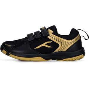 HUNDRED Court Star Non-Marking Badminton Shoes for Kids/Junior (Black/Gold, EU 38/UK 5/US 6) Lightweight & Durable X-Cushion Protection Indoor Tennis, Squash, Table Tennis, Basketball & Padel HUNDRED Court Star Non-Marking Badminton Shoes for Kids/Junior (Black/Gold, EU 38/UK 5/US 6) Lightweight & Durable X-Cushion Protection Indoor Tennis, Squash, Table Tennis, Basketball & Padel