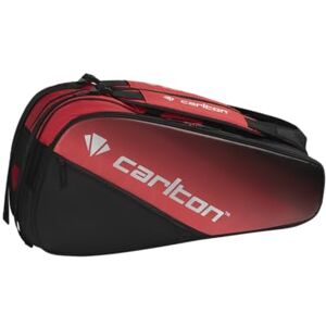Dunlop Carlton Pro 3-vaks Badminton Racket Bag, Black/Red Dunlop Carlton Pro 3-vaks Badminton Racket Bag, Black/Red