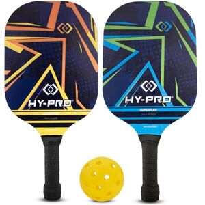 Hy-Pro Pickleball Set Includes 2 Lightweight Pickleball Paddles with Cushioned Grip, 1 Ball and Carry Bag, Ideal for Indoor and Outdoor Games Hy-Pro Pickleball Set Includes 2 Lightweight Pickleball Paddles with Cushioned Grip, 1 Ball and Carry Bag, Ideal for Indoor and Outdoor Games