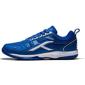 HUNDRED Raze Non-Marking Professional Badminton Shoes Material Upper: Polyester, Sole: Rubber Suitable for Indoor Tennis/Squash/Basketball & Padel Blue White HUNDRED Raze Non-Marking Professional Badminton Shoes Material Upper: Polyester, Sole: Rubber Suitable for Indoor Tennis/Squash/Basketball & Padel Blue White