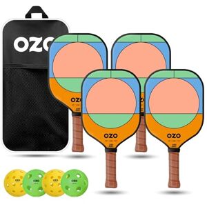 OZO Pickleball Set - 4 Paddles, 4 Balls, Indoor & Outdoor - USAPA OZO Pickleball Set - 4 Paddles, 4 Balls, Indoor & Outdoor - USAPA