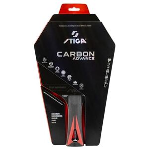 Stiga Carbon Advance Cybershape Table Tennis Bat – 5+2 Ply Blade with 5 Wooden and 2 Carbon Fibre Layers, Large, Optimised Sweet Spot & STAR Advance Rubber – For Ambitious Players Stiga Carbon Advance Cybershape Table Tennis Bat – 5+2 Ply Blade with 5 Wooden and 2 Carbon Fibre Layers, Large, Optimised Sweet Spot & STAR Advance Rubber – For Ambitious Players