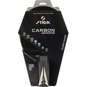 Stiga Carbon Advance Table Tennis Bat – 5+2 Ply Blade with 5 Wooden and 2 Carbon Fibre Layers, Large, Optispot Pro Sweet Spot & STAR Advance Rubber – For Ambitious Players Stiga Carbon Advance Table Tennis Bat – 5+2 Ply Blade with 5 Wooden and 2 Carbon Fibre Layers, Large, Optispot Pro Sweet Spot & STAR Advance Rubber – For Ambitious Players