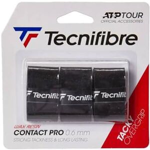 Tecnifibre Contact Pro Tennis Grips Black (3 Grip Pack) Tecnifibre Contact Pro Tennis Grips Black (3 Grip Pack)