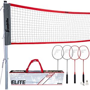 Franklin Sports Elite Badminton Net Set Includes Badminton Rackets, Poles/Net, Stakes, Ropes, Boundary Kit Beach or Backyard Volleyball Badminton- Easy Setup,Black Franklin Sports Elite Badminton Net Set Includes Badminton Rackets, Poles/Net, Stakes, Ropes, Boundary Kit Beach or Backyard Volleyball Badminton- Easy Setup,Black