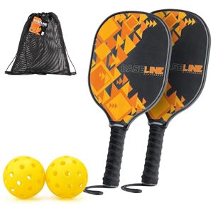 Toyrific Baseline Orange Pickleball Set, Wooden Pickleball Set, Pickleball Bats, 2 Pickleball Paddles with Pickleball Balls, Indoor & Outdoor Use Toyrific Baseline Orange Pickleball Set, Wooden Pickleball Set, Pickleball Bats, 2 Pickleball Paddles with Pickleball Balls, Indoor & Outdoor Use