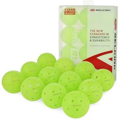 Selkirk Sport Selkirk Pro S1 Ball Crack-Resistant 38 Hole Outdoor Pickleball Balls USAPA Approved Pickle Ball for Tournament Play Advanced Aerodynamics 12 Pack Pickleballs Selkirk Sport Selkirk Pro S1 Ball Crack-Resistant 38 Hole Outdoor Pickleball Balls USAPA Approved Pickle Ball for Tournament Play Advanced Aerodynamics 12 Pack Pickleballs