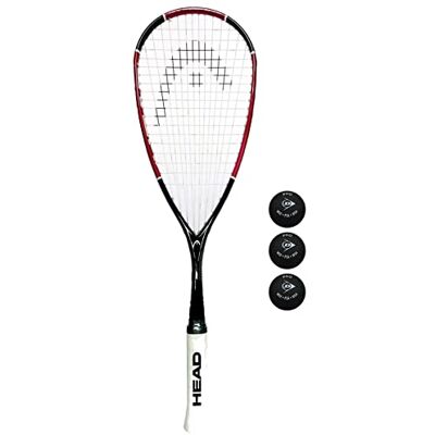 Racketworld Head Nano Ti 110 Squash Racket & 3 Squash Balls Racketworld Head Nano Ti 110 Squash Racket & 3 Squash Balls
