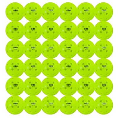 OZO Pickleball Set of 36 Outdoor Balls, 40 holes, Rotational Mould OZO Pickleball Set of 36 Outdoor Balls, 40 holes, Rotational Mould