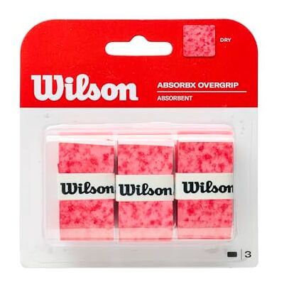 Wilson AbsorbX Overgrip Tennis 3 Pack, AbsorbX Tennis Overgrip Pack, Ultra-Absorbent, Exceptional Grip, Durable, Lightweight, Easy Application Wilson AbsorbX Overgrip Tennis 3 Pack, AbsorbX Tennis Overgrip Pack, Ultra-Absorbent, Exceptional Grip, Durable, Lightweight, Easy Application