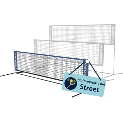 Hudora Street multi-net Multifunctional net for tennis & badminton Height-adjustable outdoor net for the court & park Sturdy & weather-resistant badminton net Hudora Street multi-net Multifunctional net for tennis & badminton Height-adjustable outdoor net for the court & park Sturdy & weather-resistant badminton net