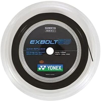 YONEX EXBOLT 65 Badminton String 200m Reel, Black YONEX EXBOLT 65 Badminton String 200m Reel, Black