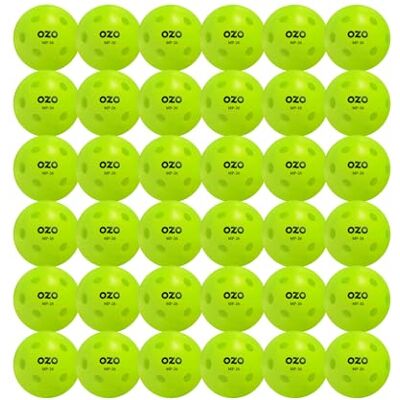 OZO Pickleball Set of 36 Indoor Balls, 26 holes, Rotational Mould OZO Pickleball Set of 36 Indoor Balls, 26 holes, Rotational Mould