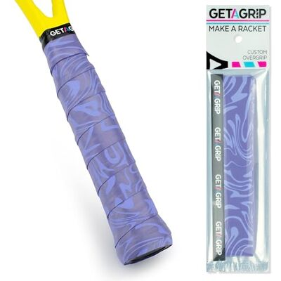 GET A GRIP Custom Tennis Racket Grip Tape Anti-Slip/Quick-Drying Tennis Overgrips Precut Badminton Racket Grip with Finishing Tape Squash Racket Grip Tapes GET A GRIP Custom Tennis Racket Grip Tape Anti-Slip/Quick-Drying Tennis Overgrips Precut Badminton Racket Grip with Finishing Tape Squash Racket Grip Tapes