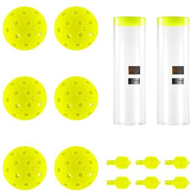 NEEWER LED Pickleball Set, Glow in the Dark Pickleball Balls Accessories with Storage Tube for Outdoor Night Training and Practice NEEWER LED Pickleball Set, Glow in the Dark Pickleball Balls Accessories with Storage Tube for Outdoor Night Training and Practice
