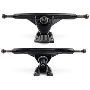 VJ Longboard Skateboard Trucks, 7inch 178mm, 50º Bases, Reverse Kingpin for Downhill, Pintail and Freeride (Set of 2) (Black) VJ Longboard Skateboard Trucks, 7inch 178mm, 50º Bases, Reverse Kingpin for Downhill, Pintail and Freeride (Set of 2) (Black)
