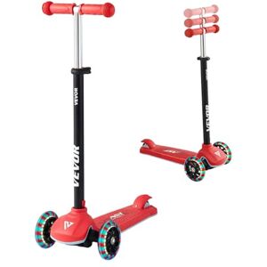 VEVOR Kick Scooter for Kids Ages 3+, 3-Wheel Toddler Scooter with Light-Up Wheels, Adjustable Height Handlebar, Wide Anti-Slip Deck, Lightweight Aluminum Frame for Boys & Girls up to 165 lbs, Red VEVOR Kick Scooter for Kids Ages 3+, 3-Wheel Toddler Scooter with Light-Up Wheels, Adjustable Height Handlebar, Wide Anti-Slip Deck, Lightweight Aluminum Frame for Boys & Girls up to 165 lbs, Red