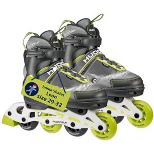Hudora Inline Skates Leon Inline skates for children/teenagers & adults in lime Roller skates adjustable up to 4 sizes Comfortable & stylish skates -size 29-32 Hudora Inline Skates Leon Inline skates for children/teenagers & adults in lime Roller skates adjustable up to 4 sizes Comfortable & stylish skates -size 29-32