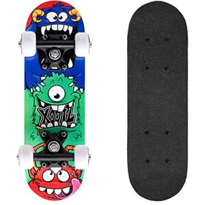 Xootz Mini Skateboard, 17 Inch Skateboard for Kids, Teens and Beginners, Solid Deck, PVC Wheels, for Learning Tricks, Green Xootz Mini Skateboard, 17 Inch Skateboard for Kids, Teens and Beginners, Solid Deck, PVC Wheels, for Learning Tricks, Green