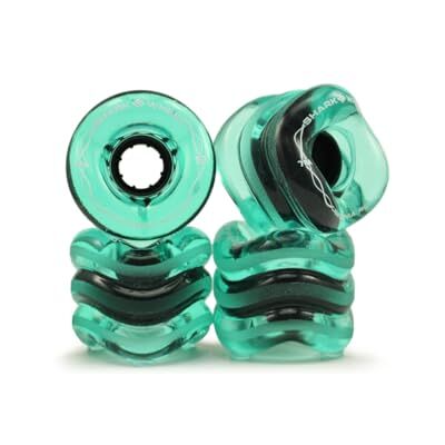 Shark Wheel 60 mm 78a, Skateboard Cruising Wheels, California Roll, Transparent Emerald, Set of 4 Wheels Shark Wheel 60 mm 78a, Skateboard Cruising Wheels, California Roll, Transparent Emerald, Set of 4 Wheels