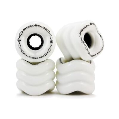 Shark Wheel 60mm, 78a Skateboard Wheels (White) Shark Wheel 60mm, 78a Skateboard Wheels (White)