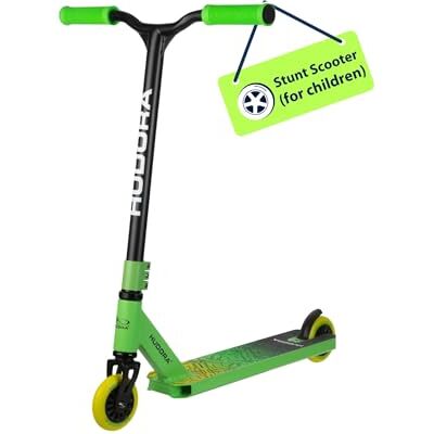 Hudora Stunt Scooter Kids stunt scooter for children aged 6-10 I Sturdy freestyle scooter with 360° BMX steering Child-friendly trick scooter for up to 100 kg Hudora Stunt Scooter Kids stunt scooter for children aged 6-10 I Sturdy freestyle scooter with 360° BMX steering Child-friendly trick scooter for up to 100 kg