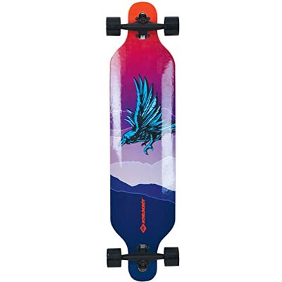 Schildkröt Longboard Freeride 41, 9-Ply Glued Maple, Complete Board with Drop Through Axle Suspension, ABEC-11 Ball Bearings, Design: God Feather, 510691 Schildkröt Longboard Freeride 41, 9-Ply Glued Maple, Complete Board with Drop Through Axle Suspension, ABEC-11 Ball Bearings, Design: God Feather, 510691