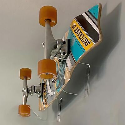 WANLIAN Skateboard Wall Mount Display Rack Skateboard Wall Rack Display Rack Hanger Rack Skateboard Wall Mount Bracket Deck Rack (Transparent 1 Pair) WANLIAN Skateboard Wall Mount Display Rack Skateboard Wall Rack Display Rack Hanger Rack Skateboard Wall Mount Bracket Deck Rack (Transparent 1 Pair)