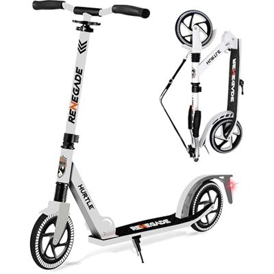 Hurtle Scooter for Kids Ages 8+, Adult Scooter Foldable w/ 200mm Big Wheels, 2 Wheel Stunt Scooters for Teenagers, Lightweight Kick Scooter, Adjustable Handlebar, Alloy Anti Slip Deck w/Carrying Strap Hurtle Scooter for Kids Ages 8+, Adult Scooter Foldable w/ 200mm Big Wheels, 2 Wheel Stunt Scooters for Teenagers, Lightweight Kick Scooter, Adjustable Handlebar, Alloy Anti Slip Deck w/Carrying Strap