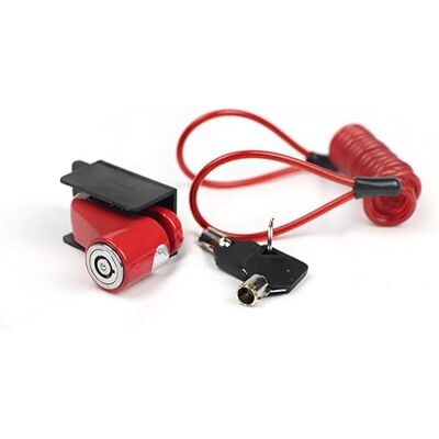 Majestic 755450 RD Lk50 Bicycle and Scooter Lock, red, S Majestic 755450 RD Lk50 Bicycle and Scooter Lock, red, S