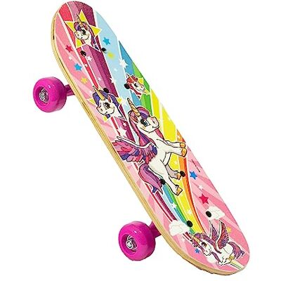 Ozbozz UNICORN SKATEBOARD 17 Inch Deck Fabulous Fantasy Graphics for a Fantastic Ride, Pink Ozbozz UNICORN SKATEBOARD 17 Inch Deck Fabulous Fantasy Graphics for a Fantastic Ride, Pink