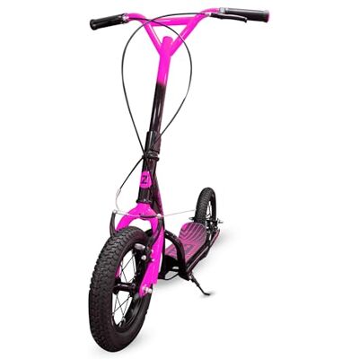 ZINC Radikal BMX Scooter for Kids Ages 6+ – 12 Inch Big Wheel Stunt Scooters with 360 Degree Handlebar Spin, Front & Rear Brakes, Steel Frame, Off-Road Tyres, Pink ZINC Radikal BMX Scooter for Kids Ages 6+ – 12 Inch Big Wheel Stunt Scooters with 360 Degree Handlebar Spin, Front & Rear Brakes, Steel Frame, Off-Road Tyres, Pink
