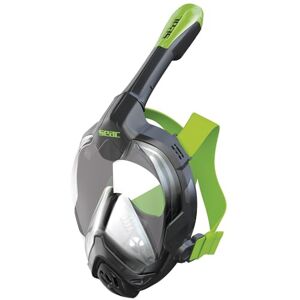 SEAC Libera, New Generation Integrated Snorkeling Mask, Hypoallergenic Silicone, Quick Release, 4 Sizes, black/green, S/M SEAC Libera, New Generation Integrated Snorkeling Mask, Hypoallergenic Silicone, Quick Release, 4 Sizes, black/green, S/M