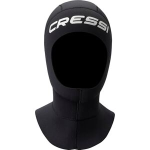 Cressi Resilient Long Hood 3mm S Unisex Hood with Extended Collar in Black Double lined 3 mm Neoprene for Diving Snorkelling and Water Sports, S Cressi Resilient Long Hood 3mm S Unisex Hood with Extended Collar in Black Double lined 3 mm Neoprene for Diving Snorkelling and Water Sports, S