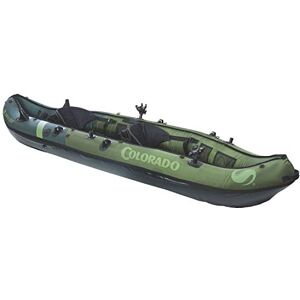 Sevylor Colorado 2-Person Inflatable Fishing Kayak, Complete with Paddle & Rod Holders, Adjustable Seats, and Carry Handle; Kayak Can Fit Trolling Motor Sevylor Colorado 2-Person Inflatable Fishing Kayak, Complete with Paddle & Rod Holders, Adjustable Seats, and Carry Handle; Kayak Can Fit Trolling Motor