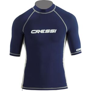 Cressi Rash Guard Man Short/SL Men's Rash Guard Short Sleeves Made of Elastic UV Protection (UPF) 50+, Blue/White, XXL/6 (56) Cressi Rash Guard Man Short/SL Men's Rash Guard Short Sleeves Made of Elastic UV Protection (UPF) 50+, Blue/White, XXL/6 (56)