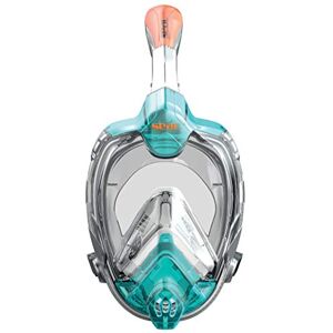 SEAC Libera, New Generation Integrated Snorkeling Mask, Hypoallergenic Silicone, Quick Release, 4 Sizes, blue/orange, L/XL SEAC Libera, New Generation Integrated Snorkeling Mask, Hypoallergenic Silicone, Quick Release, 4 Sizes, blue/orange, L/XL