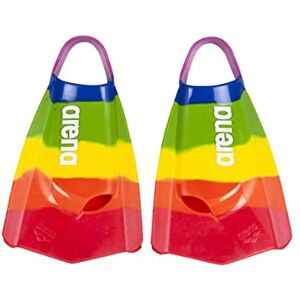 Arena Unisex Adult Powerfin Pro II Swim Training Fins Men and Women Silicone Short Blade Flippers Left/Right Customized, Pride, Size 11-12 Arena Unisex Adult Powerfin Pro II Swim Training Fins Men and Women Silicone Short Blade Flippers Left/Right Customized, Pride, Size 11-12