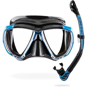 CRESSI Big Eyes+Alpha Ultra Dry Combo Black/Azure Combo Set Mask + Snorkel UD for Diving and Snorkelling, Black/Azure, One Size, Adults CRESSI Big Eyes+Alpha Ultra Dry Combo Black/Azure Combo Set Mask + Snorkel UD for Diving and Snorkelling, Black/Azure, One Size, Adults