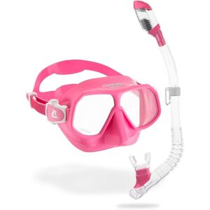 Cressi Rombo + Mini Dry Combo Clear/Pink Junior Mask and Snorkel Set, Transparent, One Size Cressi Rombo + Mini Dry Combo Clear/Pink Junior Mask and Snorkel Set, Transparent, One Size