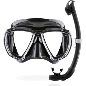 Cressi Big Eyes + Seal Dry Combo Black/Black Combo Set for Adults Big Eyes Mask and Innovative Seal Dry Snorkel, Ideal for Diving and Snorkelling, One Size Cressi Big Eyes + Seal Dry Combo Black/Black Combo Set for Adults Big Eyes Mask and Innovative Seal Dry Snorkel, Ideal for Diving and Snorkelling, One Size