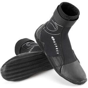 Osprey Adults Wetsuit Boots, 5 mm Neoprene Aqua Boots For Men and Women with Reinforced Toe and Heel, UK Adult 8/EU 42, Black Osprey Adults Wetsuit Boots, 5 mm Neoprene Aqua Boots For Men and Women with Reinforced Toe and Heel, UK Adult 8/EU 42, Black