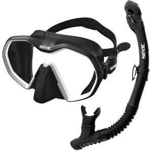 SEAC Set Bis Icona Dry, Set Mask Frameless and Snorkel Dry for Diving Underwater SEAC Set Bis Icona Dry, Set Mask Frameless and Snorkel Dry for Diving Underwater