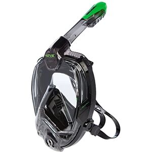 SEAC Libera, New Generation Integrated Snorkeling Mask, Hypoallergenic Silicone, Quick Release, 4 Sizes, black/green, L/XL SEAC Libera, New Generation Integrated Snorkeling Mask, Hypoallergenic Silicone, Quick Release, 4 Sizes, black/green, L/XL