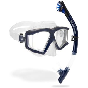 Cressi Horizion+Scilla Combo Clear/Blue Navy Combo Set Horizon Mask 4 Separate Tempered Glasses and Scilla Top Dry Valve System Snorkel for Diving and Snorkelling Cressi Horizion+Scilla Combo Clear/Blue Navy Combo Set Horizon Mask 4 Separate Tempered Glasses and Scilla Top Dry Valve System Snorkel for Diving and Snorkelling