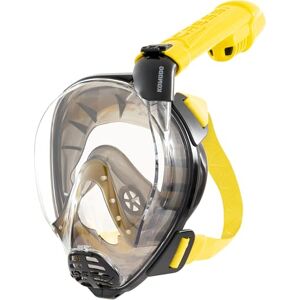 Cressi since 1946 Komodo Full Face Dry Snorkelling Mask 180° Vision CO2 Safe 100% Anti Fog Silicone Side Snorkel Adjustable Elastic Straps Black/Yellow M/L Cressi since 1946 Komodo Full Face Dry Snorkelling Mask 180° Vision CO2 Safe 100% Anti Fog Silicone Side Snorkel Adjustable Elastic Straps Black/Yellow M/L