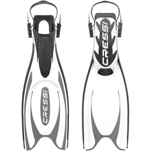 Cressi Frog Plus Open Heel Scuba Dive Fins (Made in Italy), Black/white, S/M-6.5/7.5 Cressi Frog Plus Open Heel Scuba Dive Fins (Made in Italy), Black/white, S/M-6.5/7.5